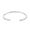 Scream Pretty Women's Silver Oval Bangle With Engraved Message - No One Is You And That Is Your Superpower In Metallic