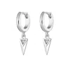 Scream Pretty Women's Silver Rebel Charm Hoop Earrings In Metallic