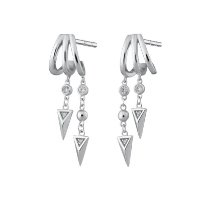 Scream Pretty Women's Silver Rebel Illusion Hoop Earrings