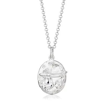 Scream Pretty Women's Silver Sagittarius Zodiac Charm Necklace In Metallic