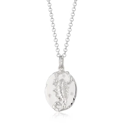 Scream Pretty Women's Silver Scorpio Zodiac Necklace In White