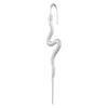 Scream Pretty Women's Silver Snake Ear Crawler In Burgundy