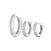 Scream Pretty Women's Silver Sparkling Essential Hoop Earring Stacking Set