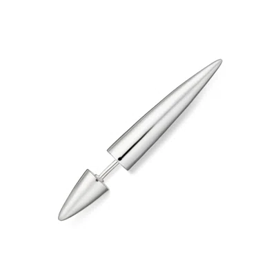 Scream Pretty Women's Silver Spike Double Sided Stud Single Earring