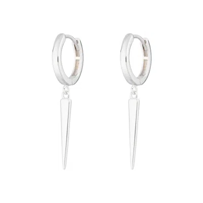 Scream Pretty Women's Silver Spike Hoop Earrings