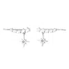 Scream Pretty Women's Silver Starburst Ear Climber Earrings In White