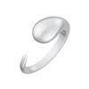 Scream Pretty Women's Silver Tapered Claw Open Ring In White