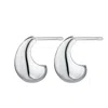 Scream Pretty Women's Silver Teardrop Stud Earrings In Metallic