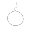 Scream Pretty Women's Silver Twisted Chain Anklet With Pearl In Silver