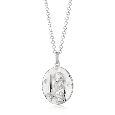Scream Pretty Women's Silver Virgo Zodiac Charm Necklace In Metallic