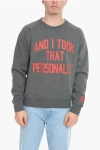 Scrimmage Cotton Blend Crew-neck Sweatshirt With Contrasting Print