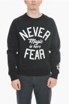 Scrimmage Solid Color Never Fear Crew-neck Sweatshirt With Contrasting