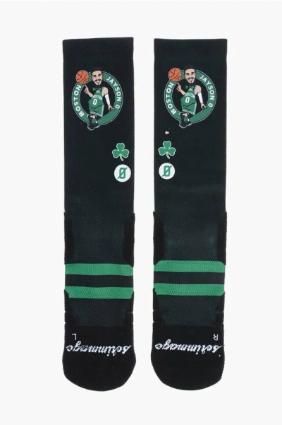 Scrimmage Solid Color Printed Boston Jayson Socks In Multi