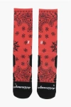 Scrimmage Two-tone Bandana-motif Long Socks