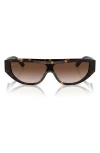 Scuderia Ferrari 125mm Rectangular Shield Sunglasses In Brown