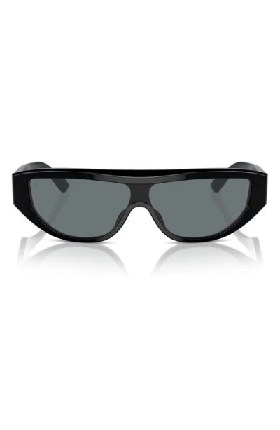 Scuderia Ferrari 125mm Rectangular Shield Sunglasses In Black