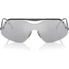 Scuderia Ferrari 138mm Rectangular Sunglasses In Gray