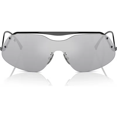 Scuderia Ferrari 138mm Rectangular Sunglasses In Gray