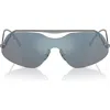 Scuderia Ferrari 138mm Rectangular Sunglasses In Metallic