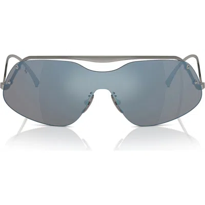 Scuderia Ferrari 138mm Rectangular Sunglasses In Metallic