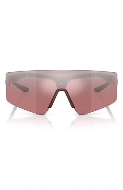 Scuderia Ferrari 139mm Shield Wrap Sunglasses In Pink