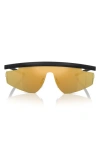 Scuderia Ferrari 140mm Irregular Shield Sunglasses In Matte Black