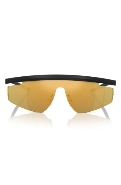 Scuderia Ferrari 140mm Irregular Shield Sunglasses In Matte Black