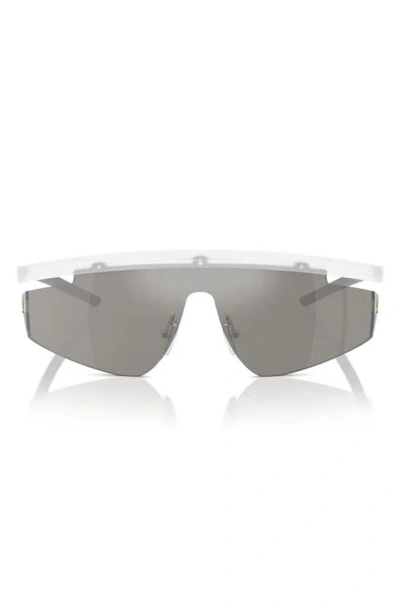 Scuderia Ferrari 140mm Irregular Shield Sunglasses In Transparent Grey