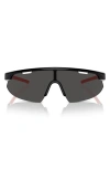 Scuderia Ferrari 141mm Irregular Shield Sunglasses In Black