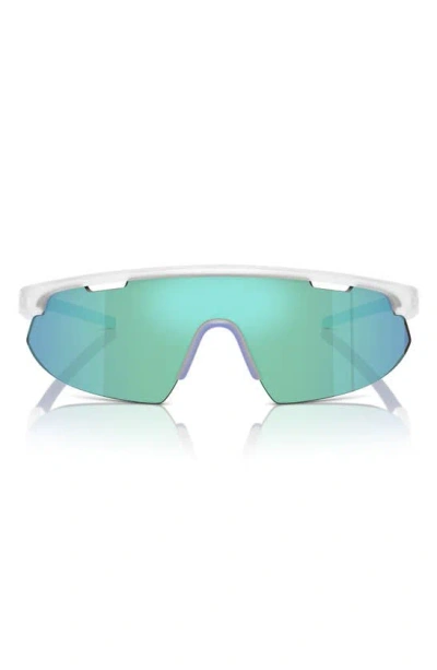 Scuderia Ferrari 141mm Irregular Shield Sunglasses In Opal Grey