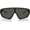 Scuderia Ferrari 36mm Pillow Sunglasses In Matte Black