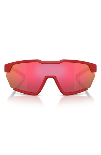 Scuderia Ferrari 41mm Irregular Sunglasses In Matte Red