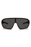 Scuderia Ferrari 42mm Mirrored Pillow Sunglasses In Matte Black