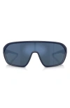 Scuderia Ferrari 42mm Mirrored Pillow Sunglasses In Matte Blue