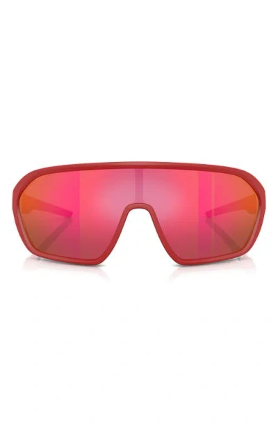 Scuderia Ferrari 42mm Mirrored Pillow Sunglasses In Matte Red