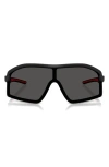 Scuderia Ferrari 43mm Shield Sunglasses In Matte Black