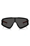 Scuderia Ferrari 47mm Shield Sunglasses In Matte Black