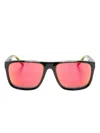 Scuderia Ferrari 501/6q Square-frame Sunglasses In Black