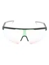 Scuderia Ferrari 504/7v Shield-frame Sunglasses In Grey