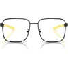 Scuderia Ferrari 54mm Square Optical Glasses In Black
