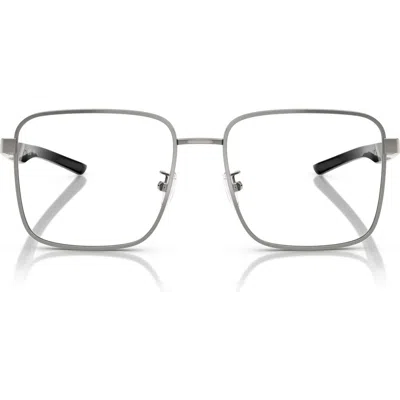 Scuderia Ferrari 54mm Square Optical Glasses In Gunmetal
