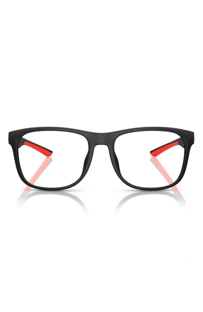 Scuderia Ferrari 54mm Square Optical Glasses In Matte Black