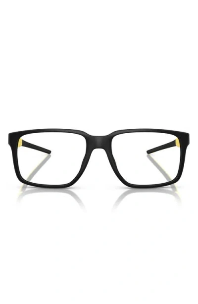 Scuderia Ferrari 54mm Square Optical Glasses In Shiny Black