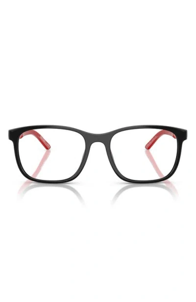 Scuderia Ferrari 55mm Pillow Optical Glasses In Black