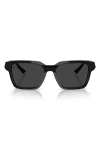 Scuderia Ferrari 55mm Polarized Square Sunglasses In Black