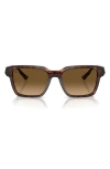 Scuderia Ferrari 55mm Polarized Square Sunglasses In Brown