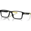 Scuderia Ferrari 55mm Rectangle Optical Glasses In Black