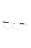 Scuderia Ferrari 55mm Rectangle Optical Glasses In Metallic