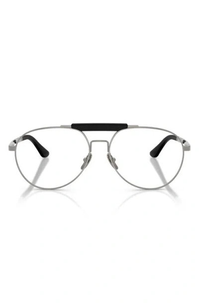 Scuderia Ferrari 56mm Pilot Optical Glasses In Metallic