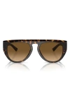 Scuderia Ferrari 56mm Polarized Pilot Sunglasses In Brown